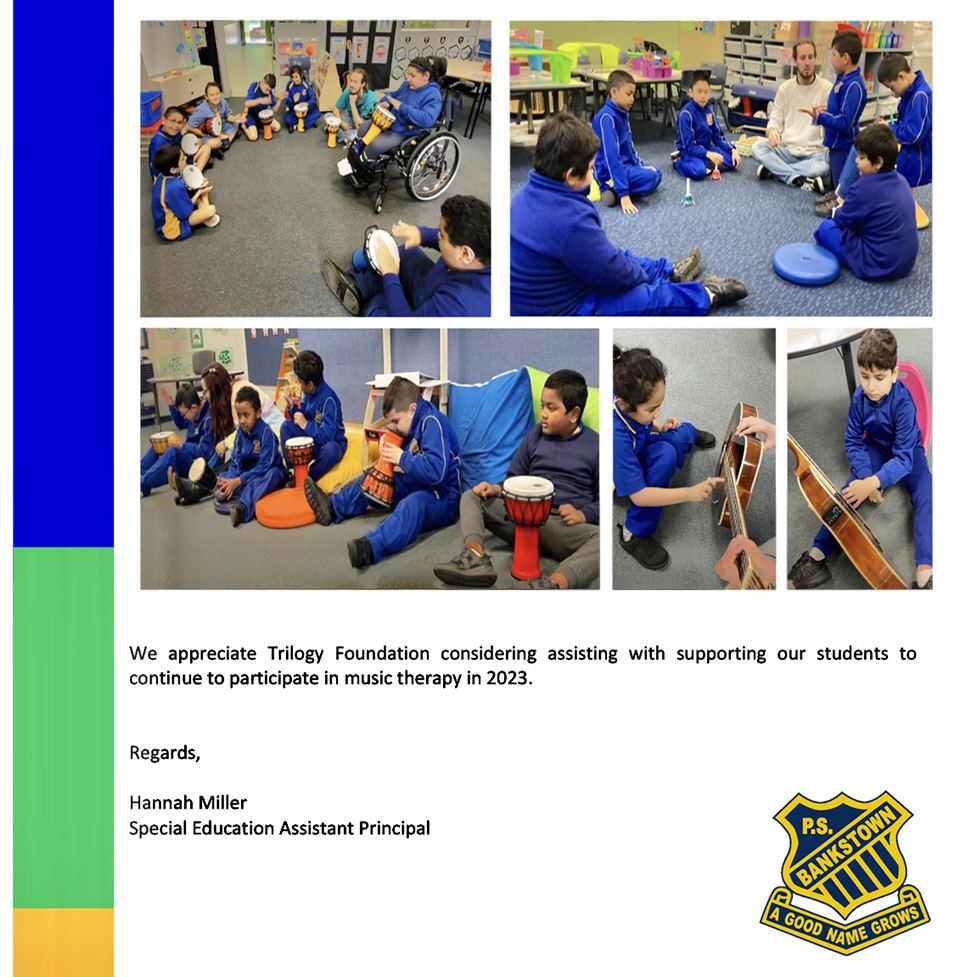Bankstown Public School - Music Therapy Program for children with Special needs.
